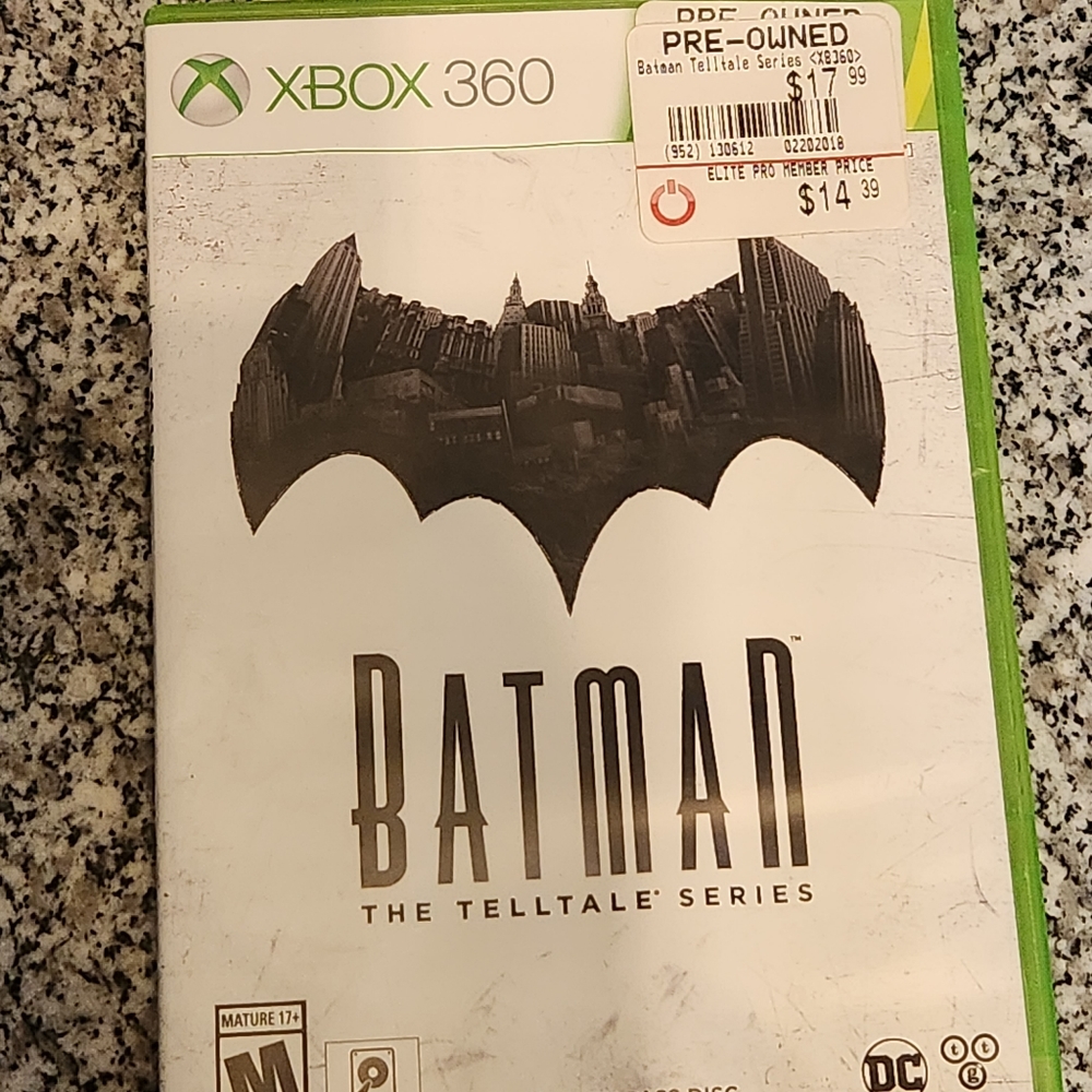 XBOX 360 DC Comics Batman The Telltale Series Season Pass Disc Video Game Rate M